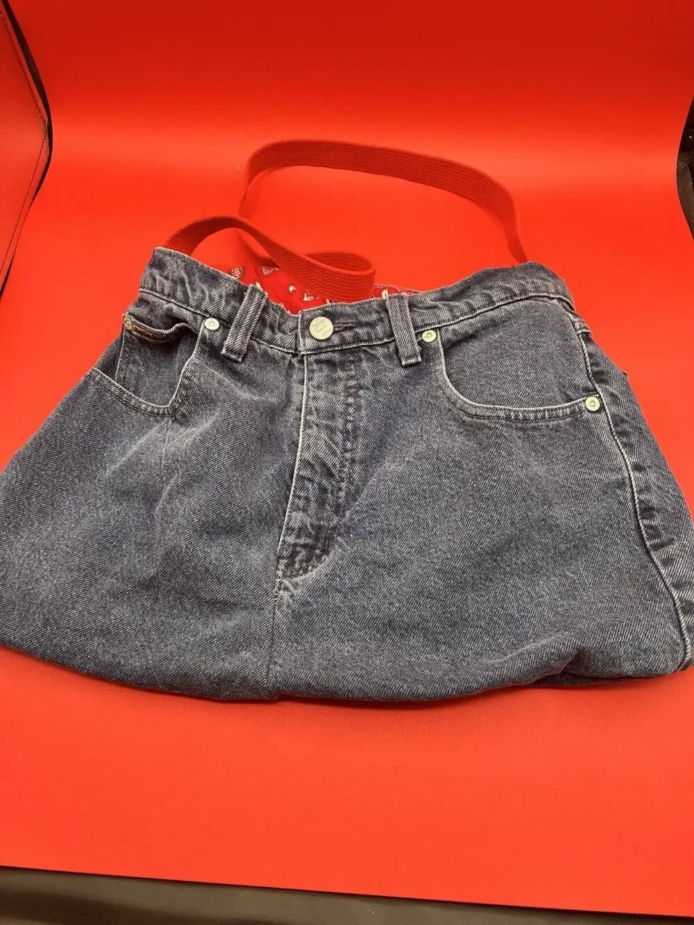 Vintage Blue Denim Shoulder Bag Purse Casual Everyday Tote